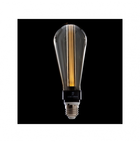 Bombilla de LEDs Art Deco 3D St64 5W E27 Vidrio Gris [AM-AL101]