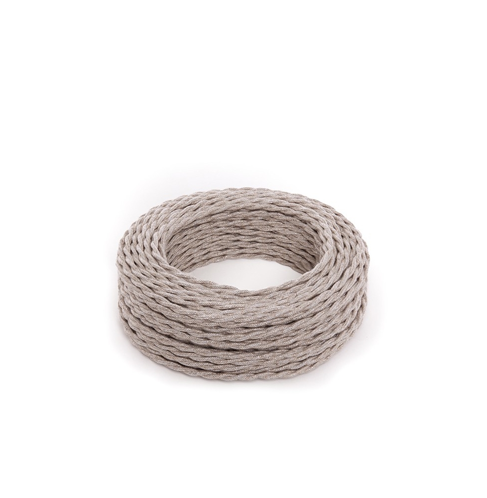 Cable Trenzado Lona Beige 2X0,75   X 1M [AM-AX716]