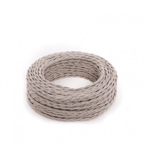 Cable Trenzado Lona Beige 2X0,75   X 1M [AM-AX716]