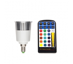Bombilla de LEDs RGB 5W E14 Mando a Distancia