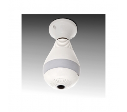 Cámara Wifi 1,3Mp 360º Ojo de Pez. Bombilla LED E27. Detector Sonido/Movimiento. Audio Bidireccional. Visión Nocturna