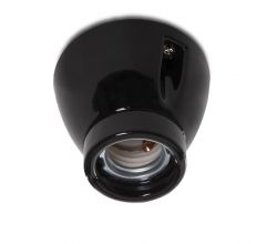 Aplique E27 Porcelana Negra Ø 75Mm H 65Mm Zoey [AM-AC501]