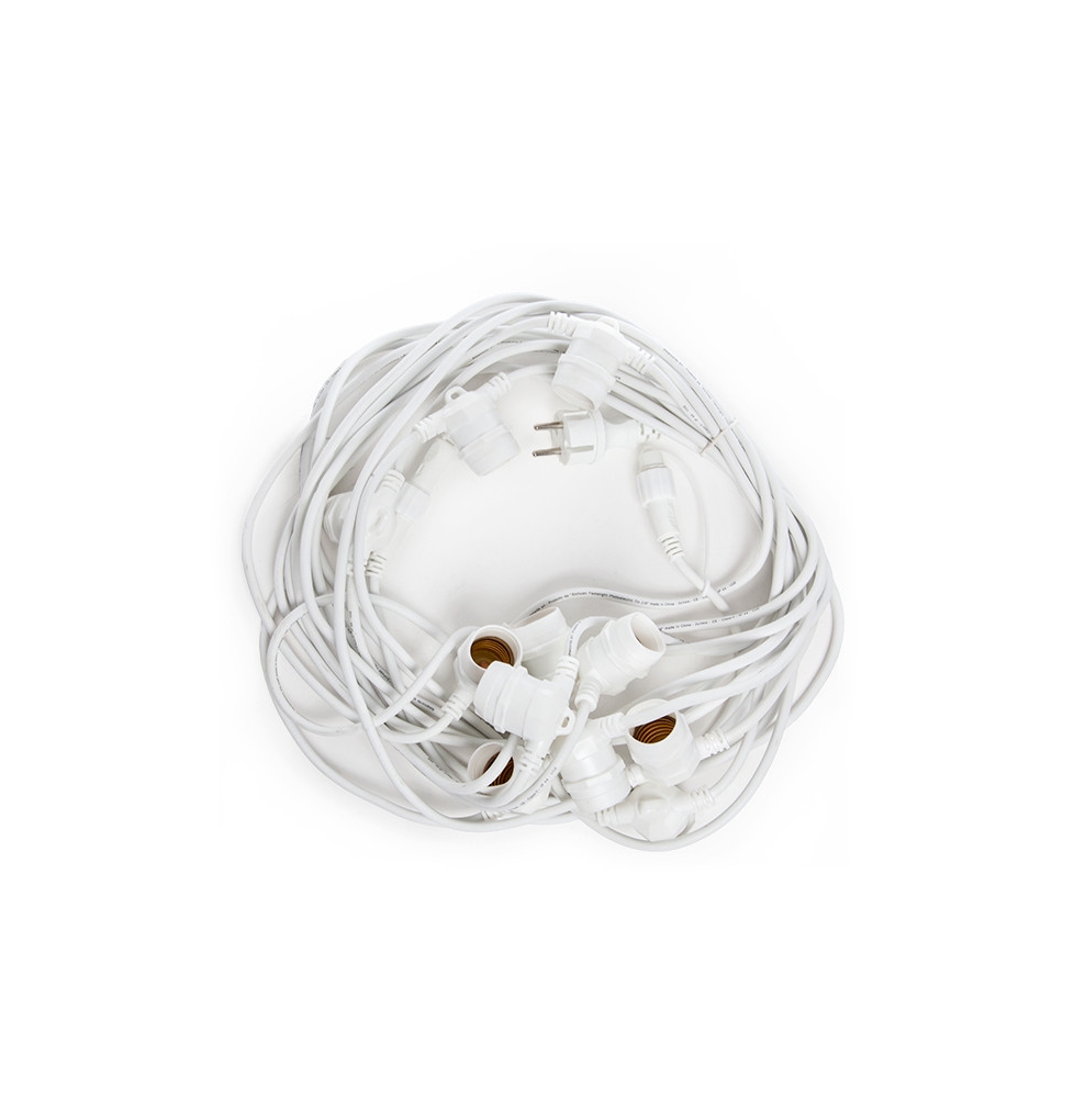 Cadena Luminosa Blanco 11 X E27 IP44 12,5M [AM-BT501]