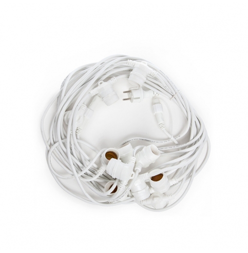 Cadena Luminosa Blanco 11 X E27 IP44 12,5M [AM-BT501]