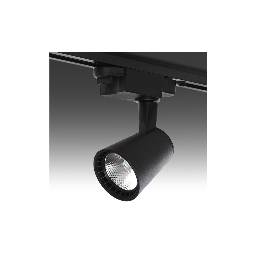 Foco Carril LED Monofásico Negro 15W 1200Lm 30.000H Jasmine