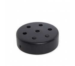 Rosetón Metálico Negro Ø 100Mm - 7 Agujeros [AM-AR090]