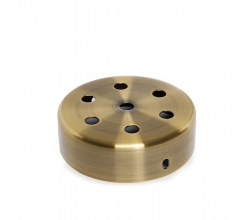 Rosetón Metálico Cobre Envejecido Ø 100Mm - 7 Agujeros [AM-AR093]