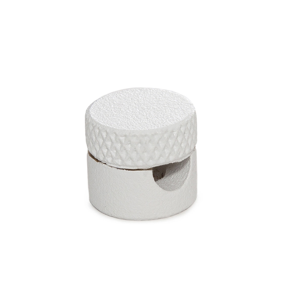 Sujetacables Metálico Blanco 15Mm -Agujero 8Mm [AM-AR101]