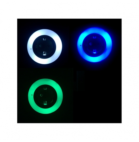 Luz Nocturna LED RGB 1X Toma Corriente - Sensor Crepuscular - IP20 Blanco