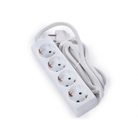 Enchufe Multiple - 4 Tomas Schuko - Protección Infantil - Cable 3G 1,5Mm2 1,5M