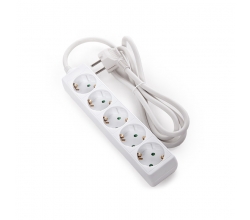 Enchufe Multiple - 5 Tomas Schuko - Protección Infantil - Cable 3G 1,5Mm2 1,5M