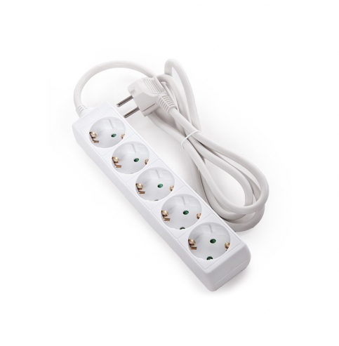 Enchufe Multiple - 5 Tomas Schuko - Protección Infantil - Cable 3G 1,5Mm2 1,5M