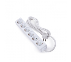 Enchufe Multiple - 6 Tomas Schuko - Protección Infantil - Cable 3G 1,5Mm2 1,5M