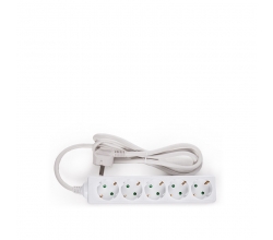 Enchufe Multiple - 5 Tomas Schuko - Protección Infantil - Cable 3G 1,5Mm2 1,5M 2