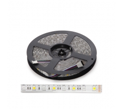 Tira LED 300 LEDs 60W SMD5050 24VDC IP65 RGB+Blanco x 5M