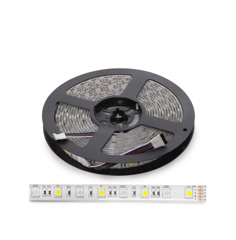 Tira LED 300 LEDs 60W SMD5050 24VDC IP65 RGB+Blanco x 5M