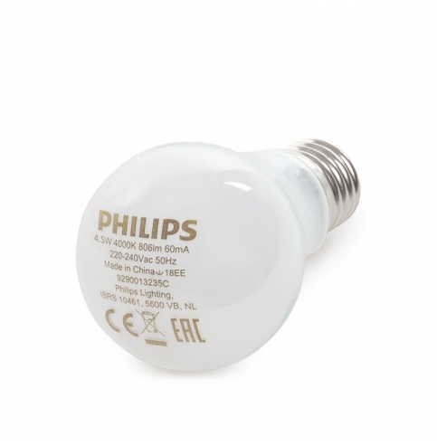 Bombilla LED Philips E27 A60 4,5W 470Lm Blanco Natural