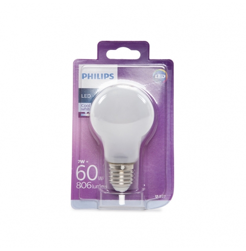 Bombilla LED Philips E27 A60 7W 806Lm Blanco Natural