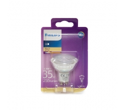 Bombilla LED Philips GU10 36D 3,5W 255Lm Blanco Cálido