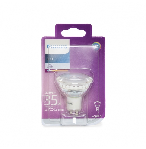 Bombilla LED Philips GU10 36D 3,5W 255Lm Blanco Frío