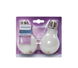 Bombilla LED Philips E27 A60 4,5W 470Lm Blanco Natural (2 Unidades)