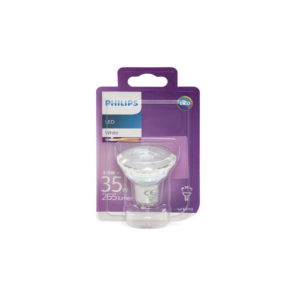 Bombilla LED Philips GU10 36D 3,5W 255Lm Blanco Natural