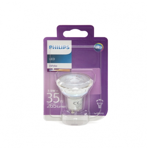 Bombilla LED Philips GU10 36D 3,5W 255Lm Blanco Natural