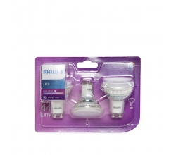 Bombilla LED Philips GU10 36D 4,5W 440Lm Blanco Natural (3 Unidades)