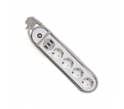 Enchufe Multiple Schuko Inteligente - 4 X Toma Corriente + 3 X Usb - Compatible Alexa-Google Home 2