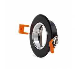 Aro Foco Downlight  Circular GU10 Ø84Mm - Negro