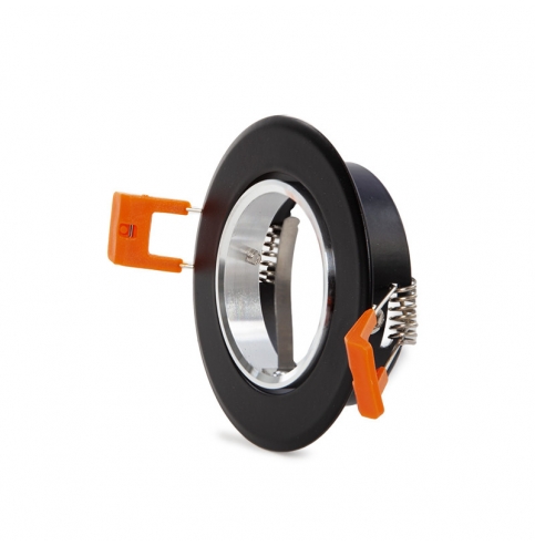 Aro Foco Downlight  Circular GU10 Ø84Mm - Negro