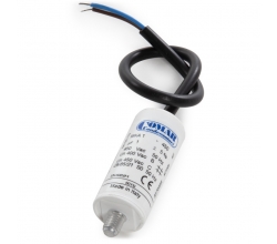 Condensador Motor 1µF 250-450V Cable 250mm Tornillo M8 25x57mm