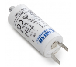 Condensador Motor 2µF 250-450V Faston Doble Tornillo M8 25x57mm 2