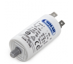 Condensador Motor 7µF 250-450V Faston Doble Tornillo M8 30x57mm