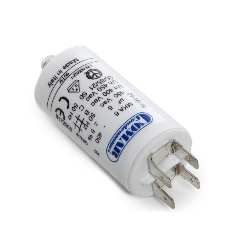 Lumonic Startcondensator 6µF 450V | met Connector I 26x55mm I 6uF I