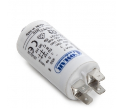 Condensador Motor 7µF 250-450V Faston Doble Tornillo M8 30x57mm 2