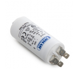 Condensador Motor 8µF 250-450V Faston Doble Tornillo M8 30x70mm 2