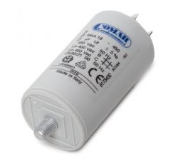 Condensador Motor 18µF 250-450V Faston Doble Tornillo M8 40x70mm