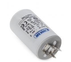 Condensador Motor 18µF 250-450V Faston Doble Tornillo M8 40x70mm 2