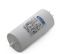 Condensador Motor 40µF 250-450V Faston Doble Tornillo M8 45x94mm