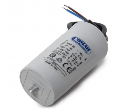 Condensador Motor 40µF 250-450V Cable 250mm Tornillo M8 45x94mm