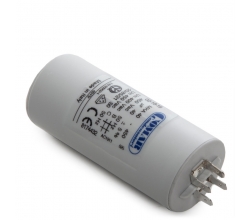 Condensador Motor 40µF 250-450V Faston Doble Tornillo M8 45x94mm 2