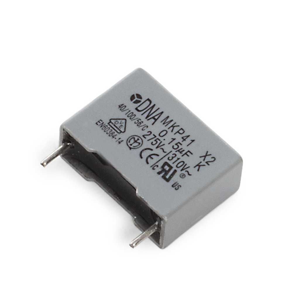 CONDENSADOR MKP-41 X2 0,15uF 275 VAC 10% CL : 3.5mm