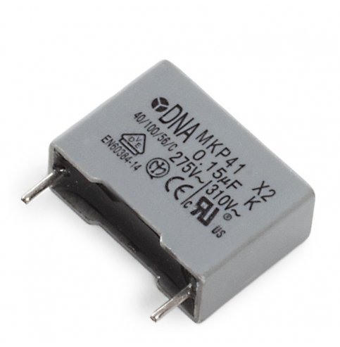 CONDENSADOR MKP-41 X2 0,15uF 275 VAC 10% CL : 3.5mm