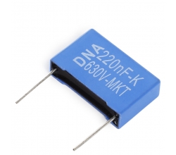 CONDENSADOR MKT 220 Nf 630Vdc p: 22,5 10% Hilo largo 25