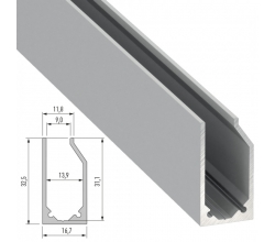Perfíl Aluminio Tipo I6 2,02M