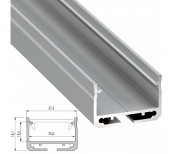 Perfíl Aluminio Tipo SILEDA 2,02M 2