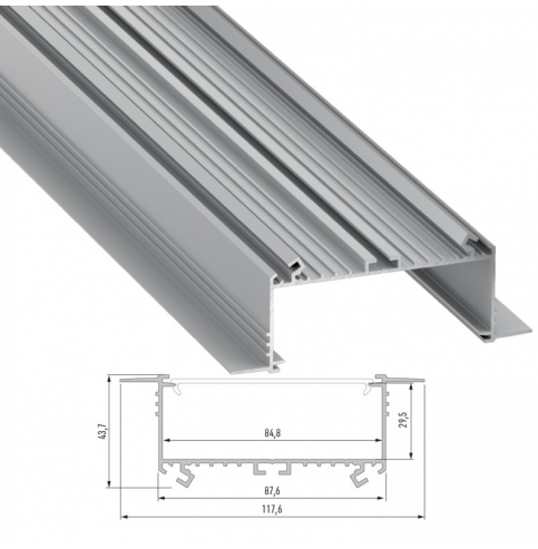 Perfíl Aluminio  SORGA 2,02M