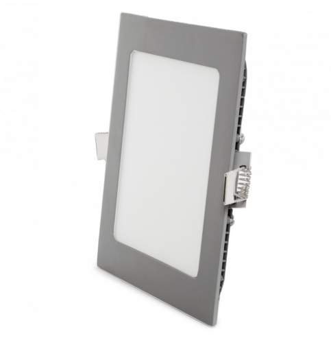 Placa de LEDs Cuadrada 12W plata