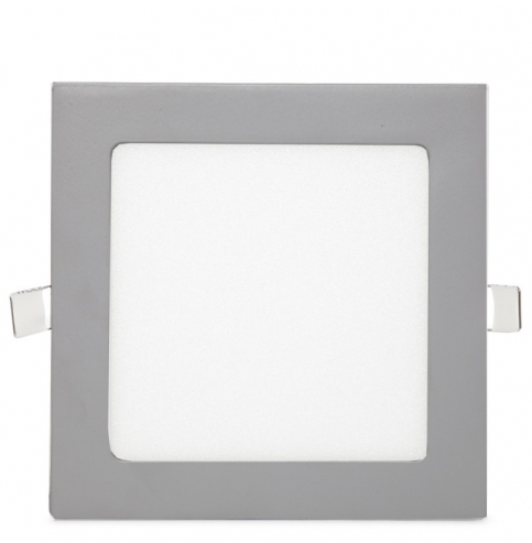 Placa de LEDs Cuadrada 12W plata